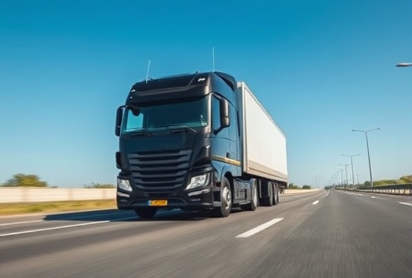 Semi-truck on highway