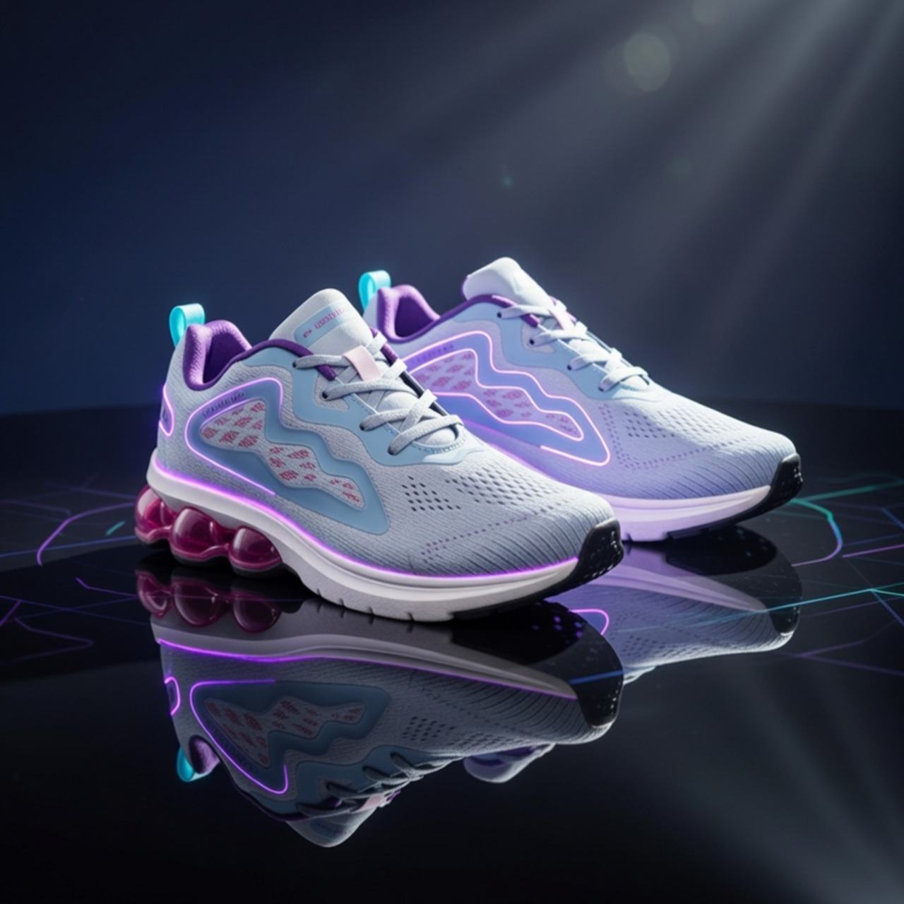 Textured Lace-Up Low-Top Sports Shoes