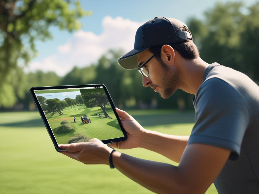 A professional drone photographer discussing with a client outdoors, set