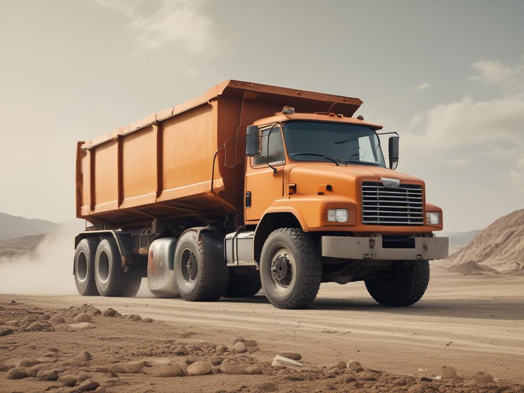 tipper truck, transportation, construction, materials, delivery