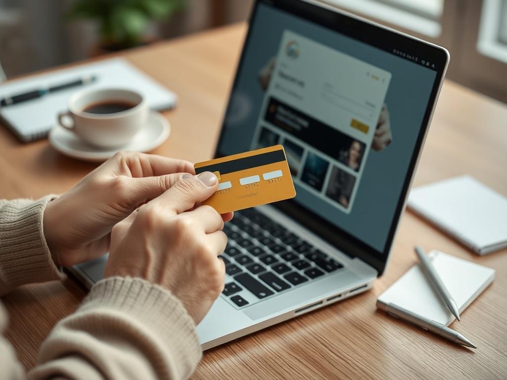 A close up image of a credit card being used