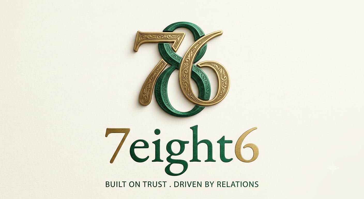 7eight6 Logo - Relations First, Business Follows