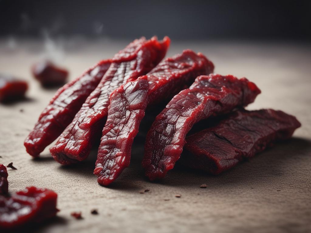 beef jerky, BBQ, sweet, smoky, snack