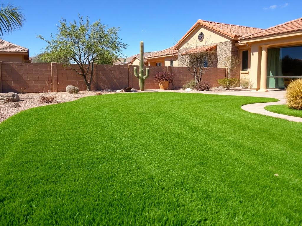 A lush, green lawn freshly installed with vibrant sod in
