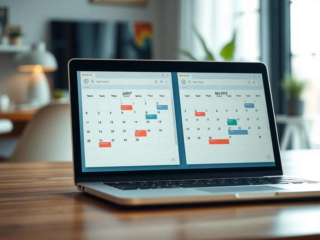 A close up shot of a laptop screen displaying multiple