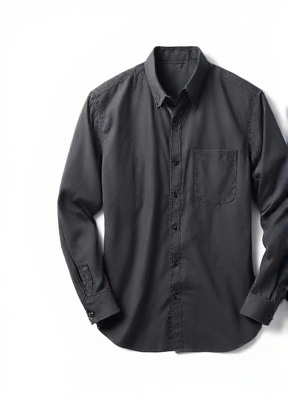 Charcoal Casual Button-Up