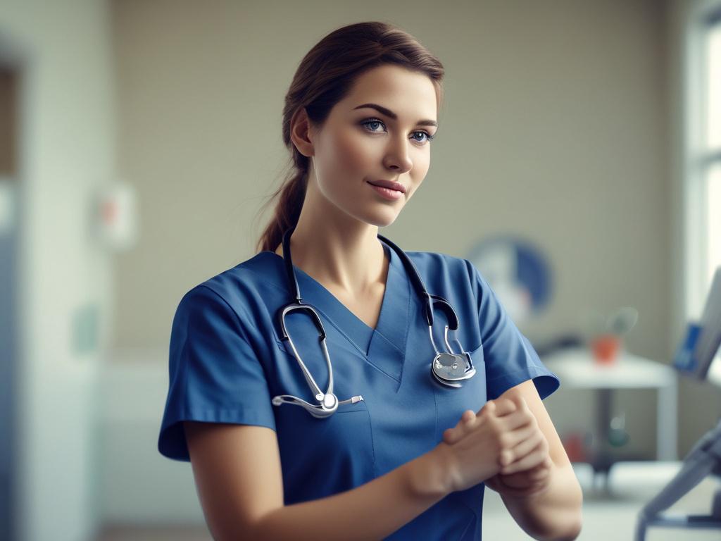 A hyper-realistic close-up shot of a medical professional in a clinic setting, focusing on their attentive expression while engaging with a patient. The background is softly blurred to emphasize the connection between the doctor and patient, with warm lighting that conveys a sense of trust and care. The medical professional is wearing a white coat and a stethoscope, symbolizing expertise and commitment to health. The image should reflect a clean and modern clinical environment.
