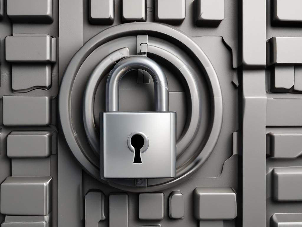 A close-up shot of a secure lock symbolizing data protection, focused on a high-resolution hyper-realistic style. The background should be simple and clear, emphasizing the lock with a soft focus to draw attention. The primary color rgb(50, 170, 39) should be subtly incorporated into the design.