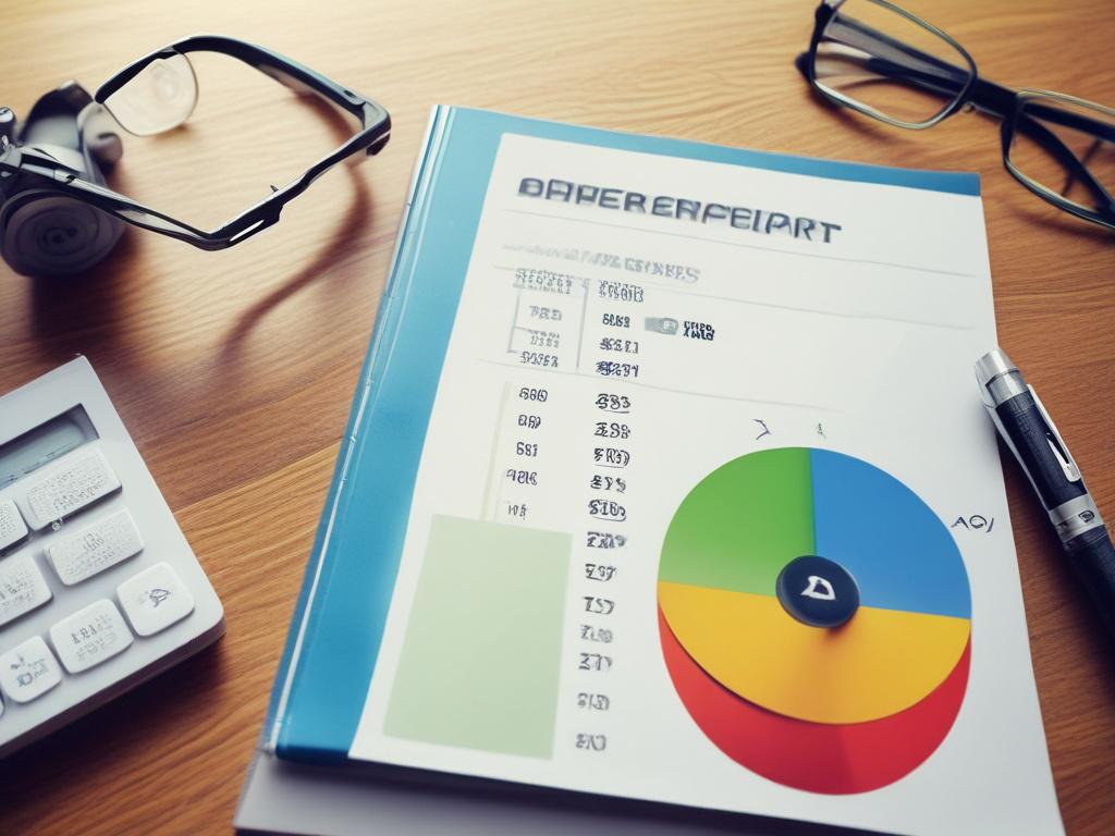 close up of a credit score report with analysis tools,