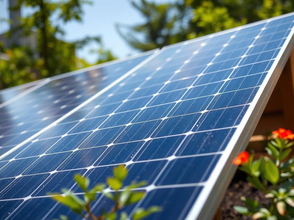 A close up shot of refurbished solar panels, showcasing their