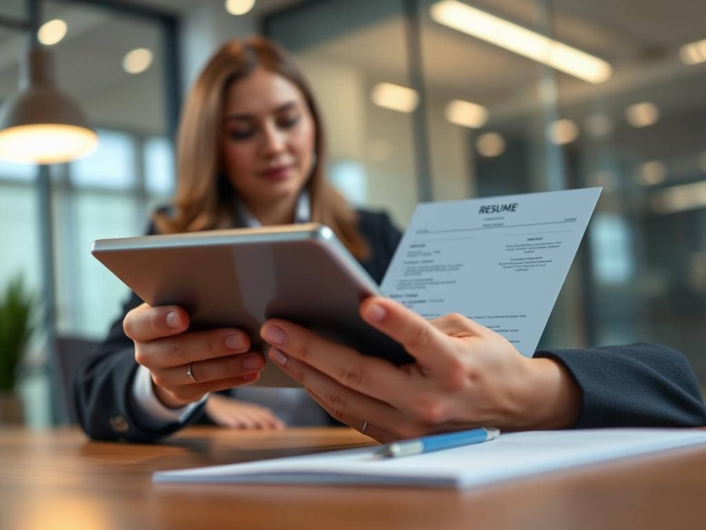 A close up shot of a professional in an office