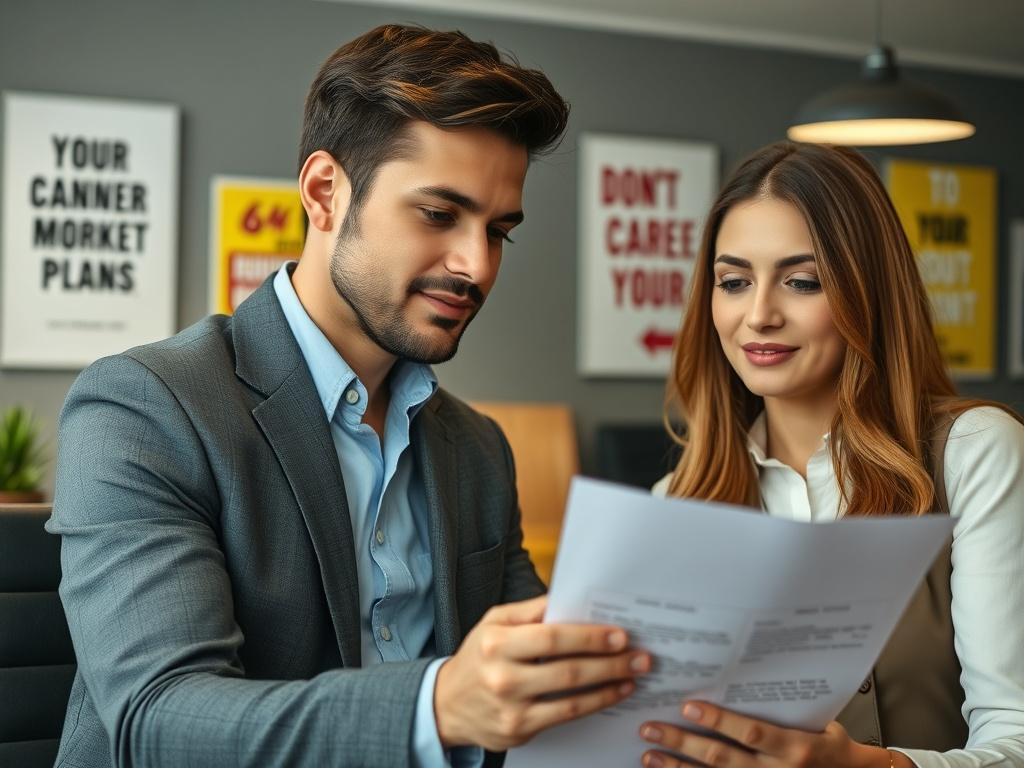 A close up shot of a professional career consultant reviewing