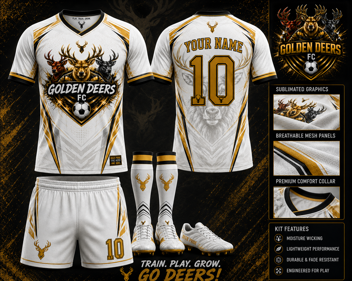 Golden Deers FC Jersey for kids
