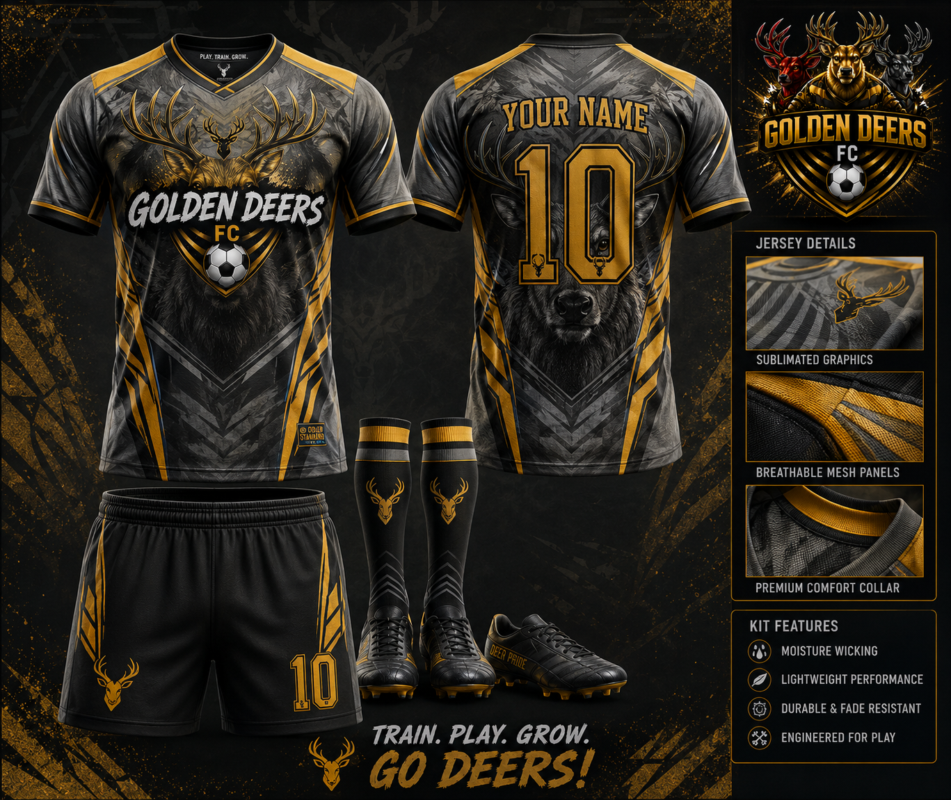 Golden Deers FC Jersey showcase