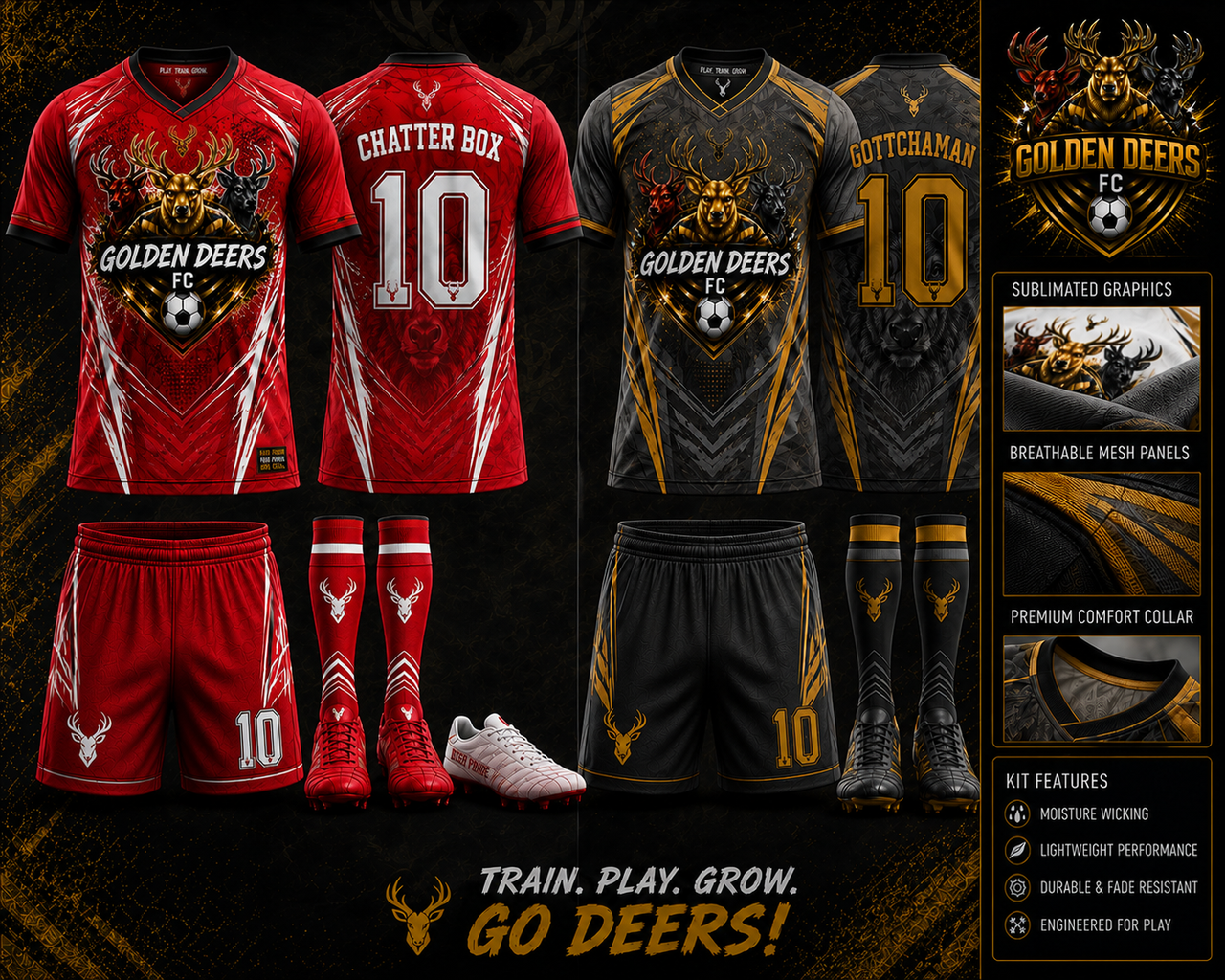 Golden Deers FC Home Jersey