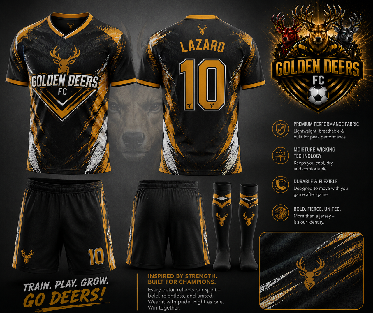 Golden Deers FC Jersey showcase