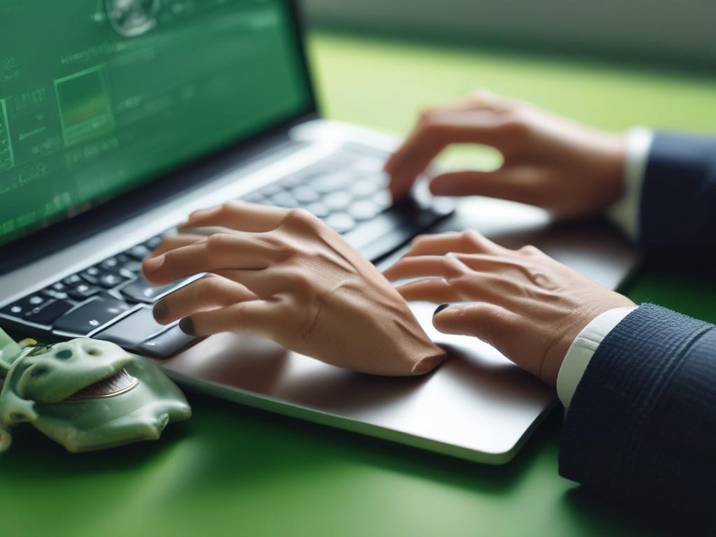 A close up of a hand managing an investment portfolio