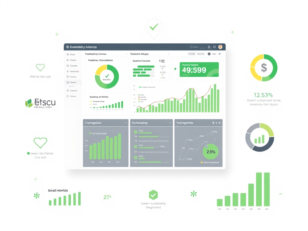 Sustainability compliance and ESG integration with analytics dashboard and metrics