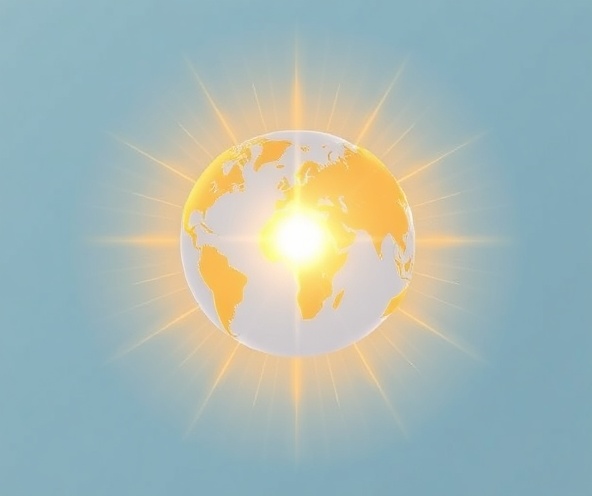 Mundo iluminado con luz espiritual