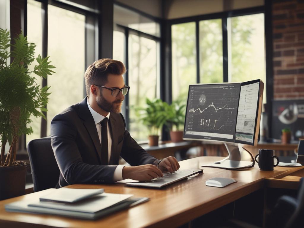 A high resolution image of a business professional at a