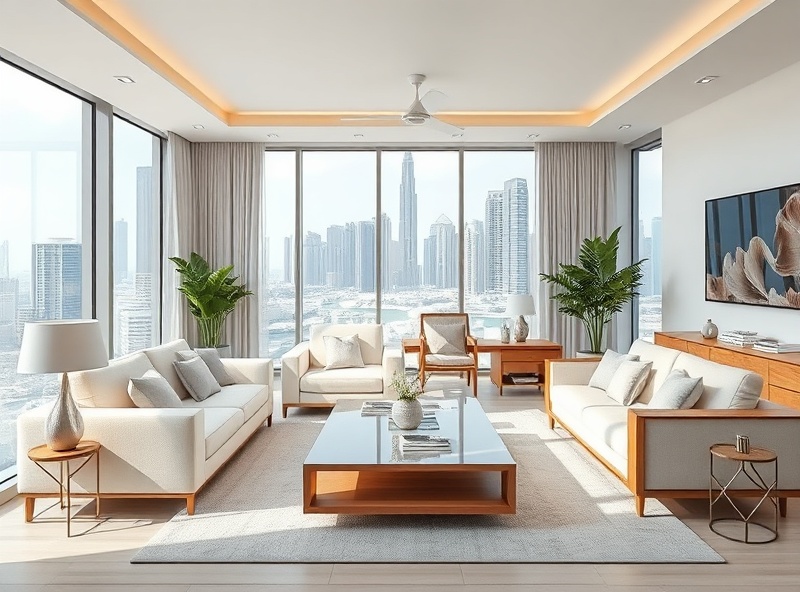 Contemporary living room perfectly cleaned