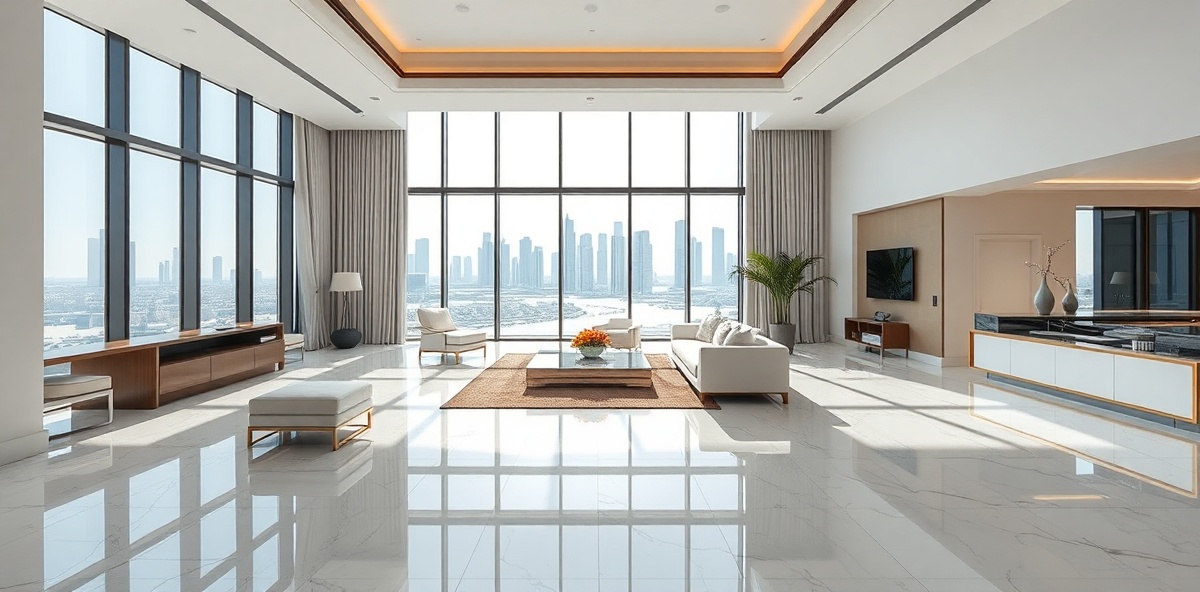 Luxurious clean Dubai villa interior