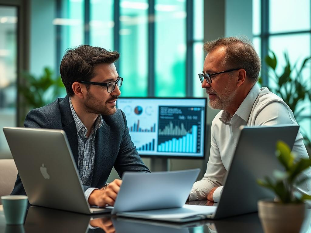 A close up shot of a business analyst discussing compliance