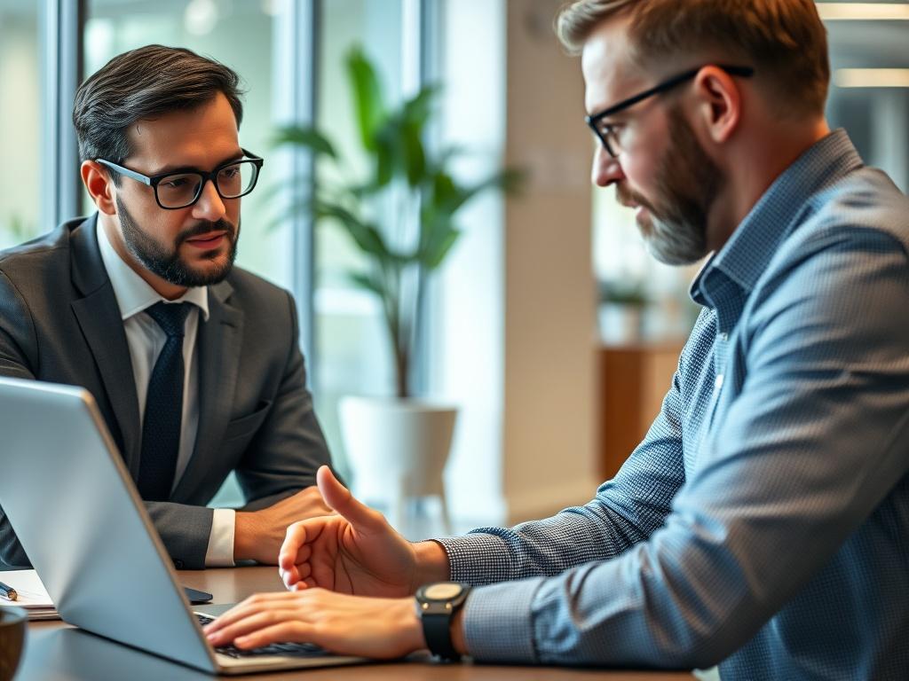 A close up shot of a professional consultation in an