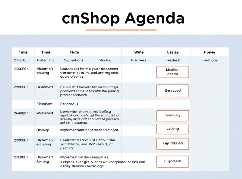 Workshop agenda example