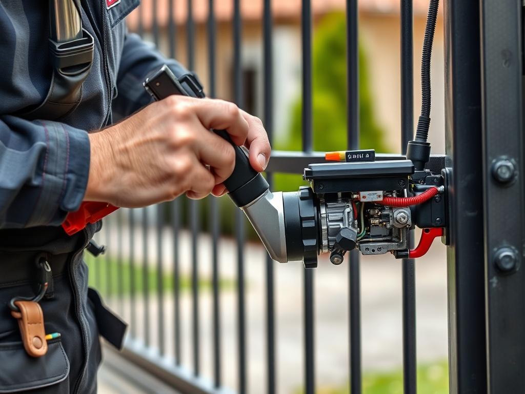 A close up shot of a technician performing a scheduled