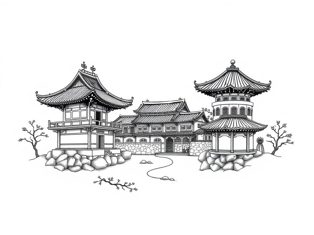 A black and white realistic tattoo design featuring intricate fineline