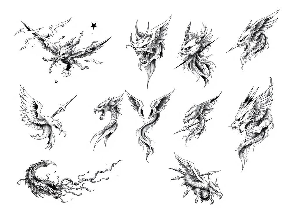 A visually striking black and white image showcasing a collection