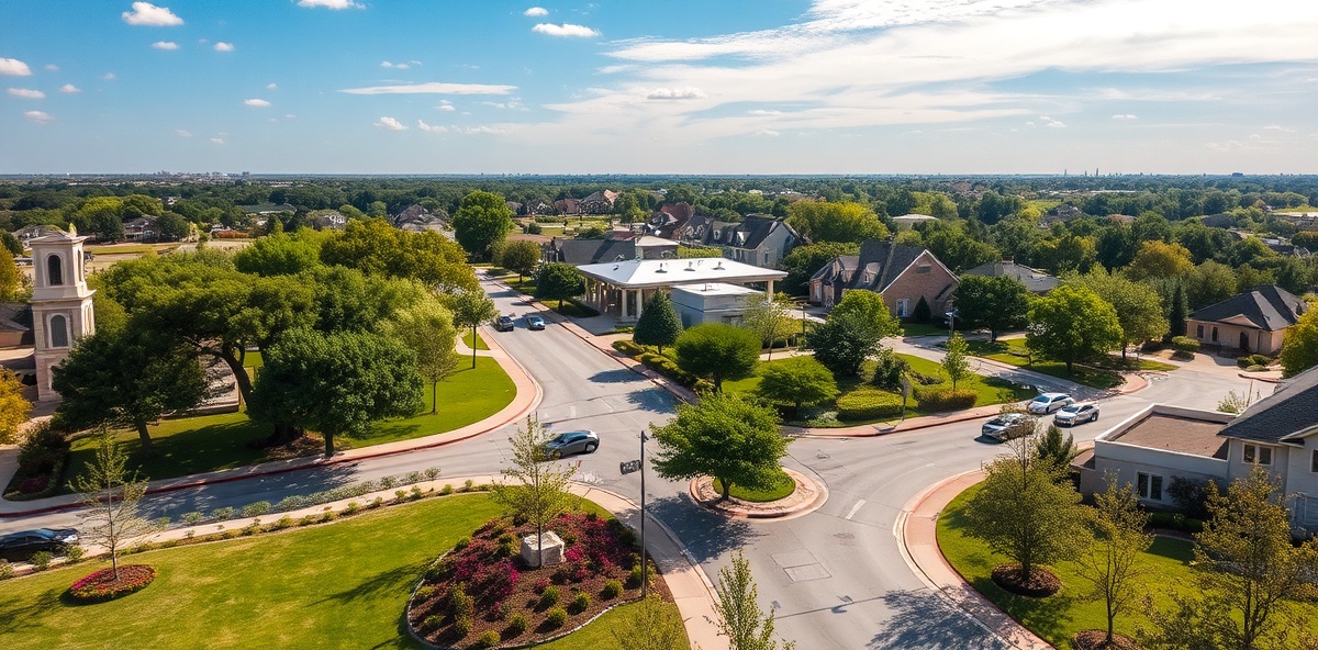 Downtown Southlake Texas business district - Professional security camera installation in Southlake