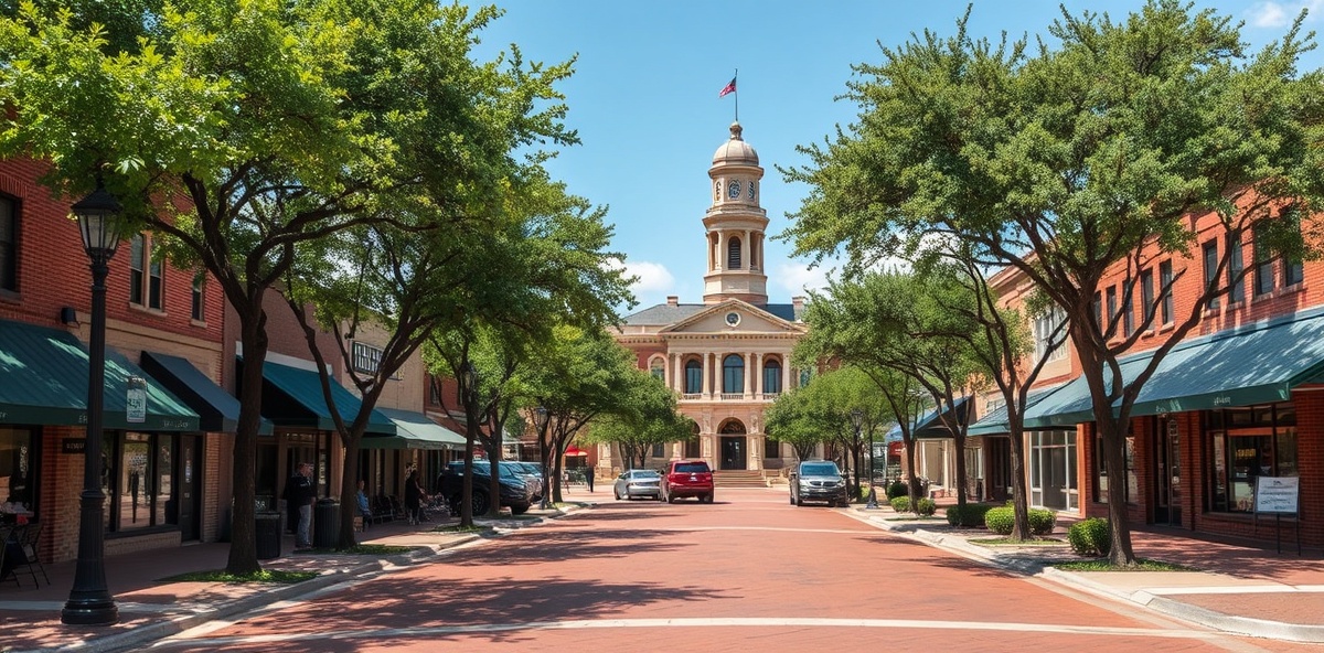 Downtown McKinney Texas business district - Professional security camera installation in McKinney