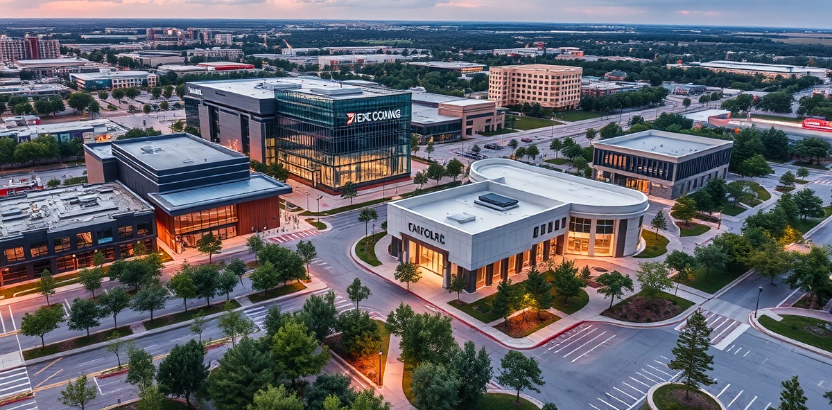 Downtown Frisco Texas business district - Professional security camera installation in Frisco