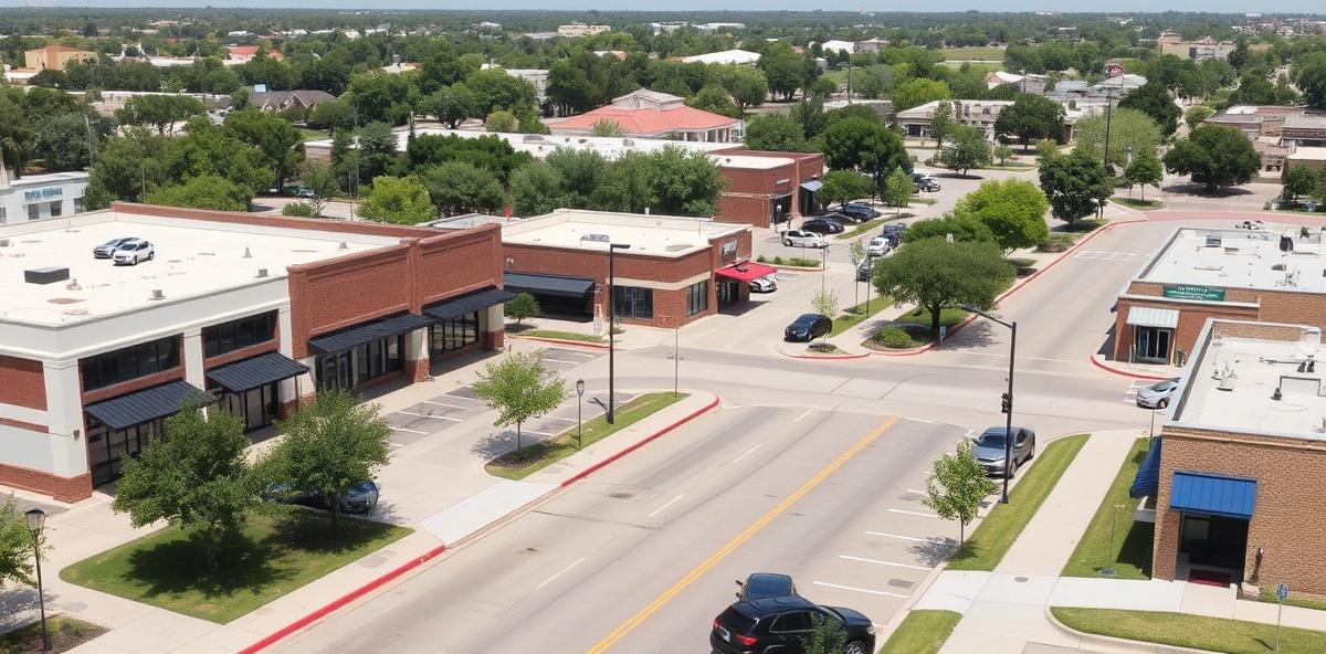 Downtown Hurst Texas business district - Professional security camera installation in Hurst
