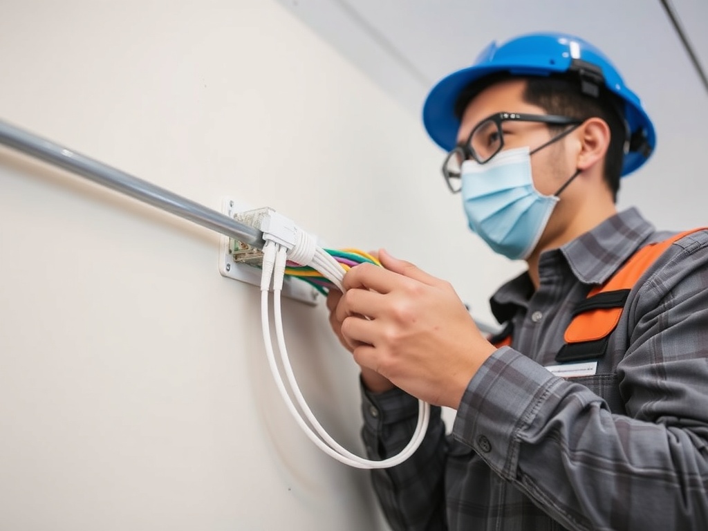 Professional network cabling installation with CAT6 cables and professional cable management Fort Worth DFW