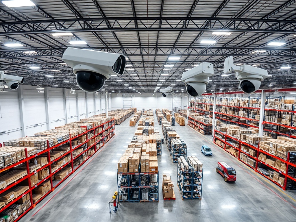 Warehouse security surveillance system with HD cameras DFW wholesale security