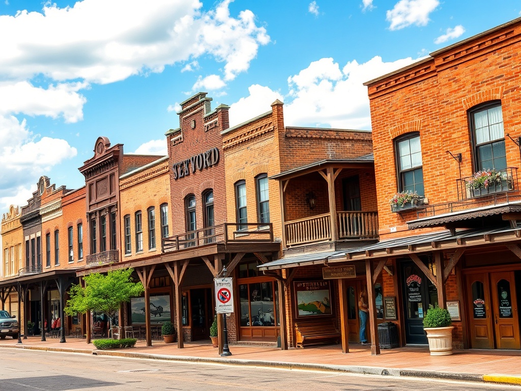 Fort Worth historic Stockyard District with classic Western architecture and retail security needs