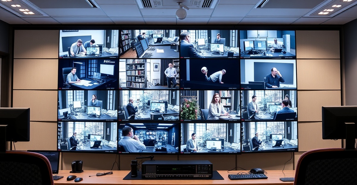 NVR system displaying multiple HD camera feeds for Fort Worth monitoring