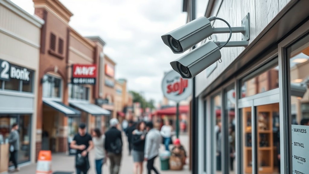 Shopping district security installation in North Richland Hills
