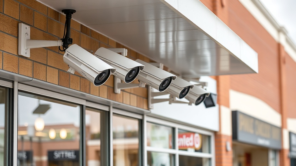 Shopping center security installation in Bedford