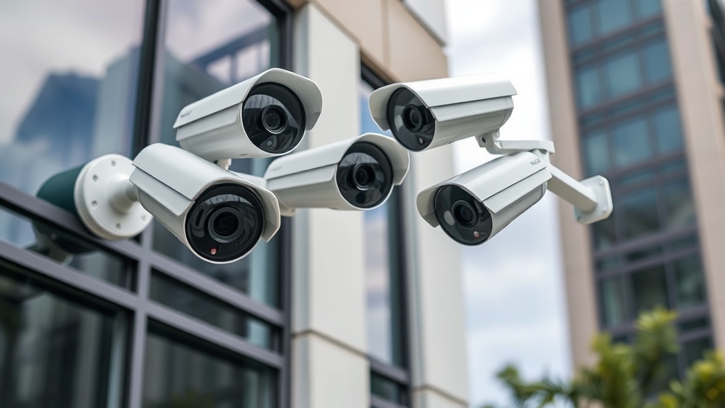 Commercial building security camera system in Bedford