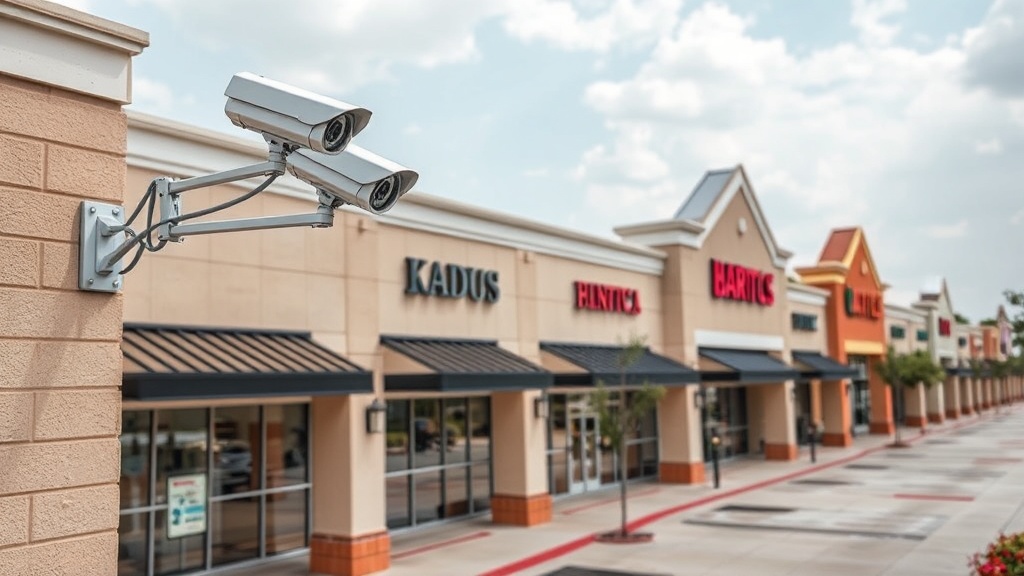 Commercial plaza security camera system in Carrollton