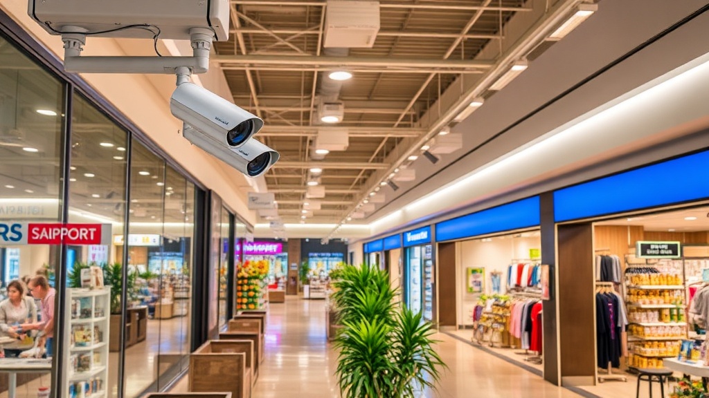 Commercial shopping security camera system in Euless