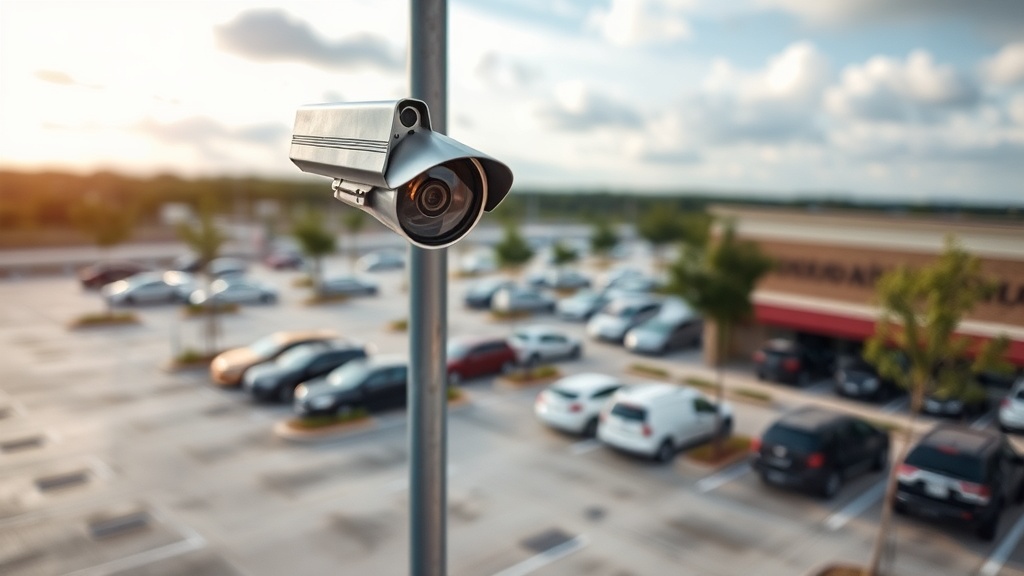 Parking lot security camera system in Carrollton