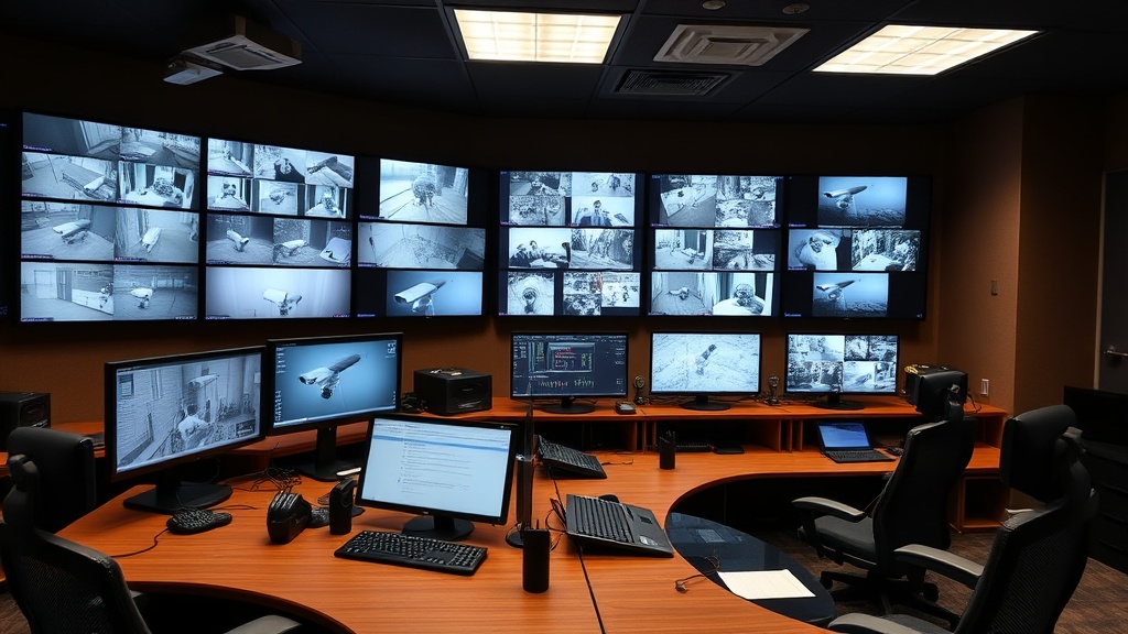 Control room monitoring station in Lewisville