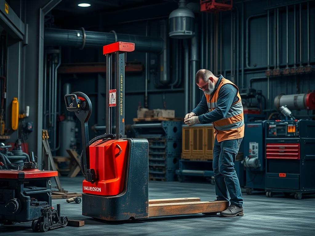 A high resolution of a technician performing maintenance on a