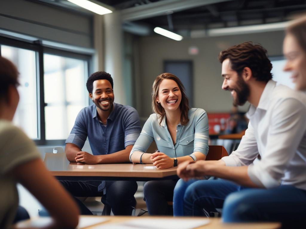 A realistic high resolution capturing a virtual community meeting with