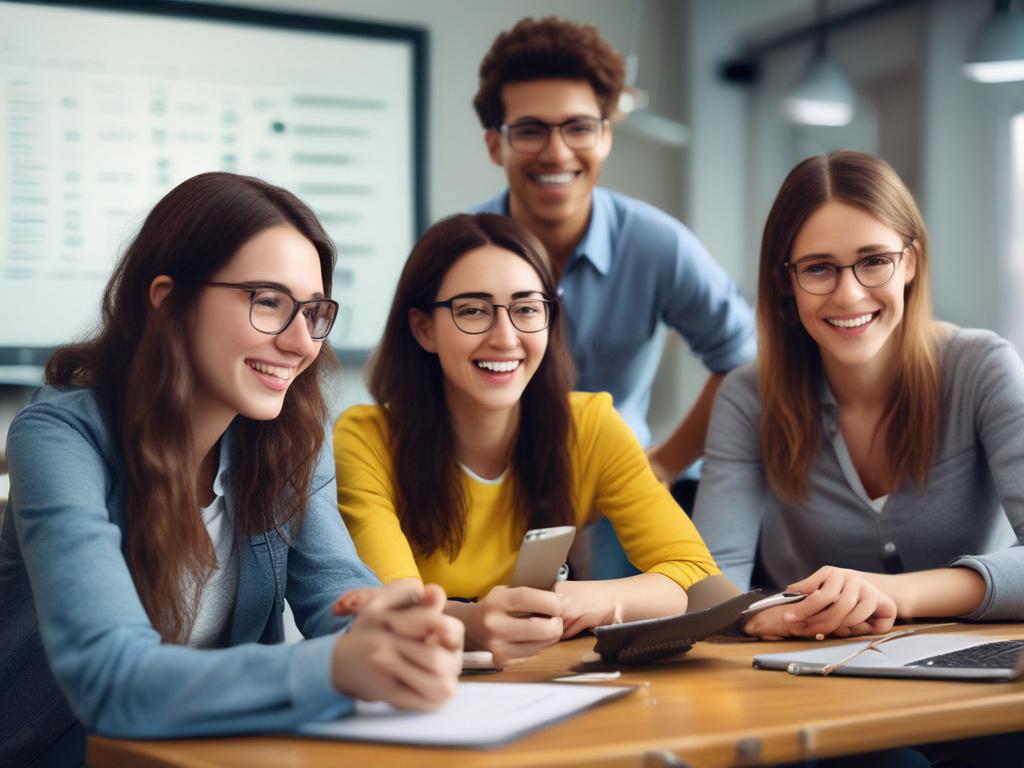 A realistic high resolution showing a group of diverse learners